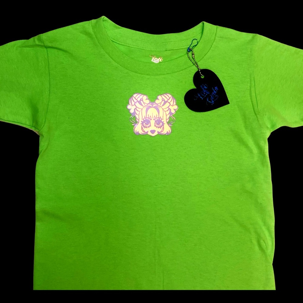 Iridescent Y2K Holographic Monster Goth Girl Anime Zombie Baby Lofi Girls Shirt